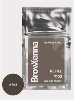 Хна для бровей BrowXenna® Шатен #102 Холодный кофе, саше-рефилл, 6 г 4680043252039