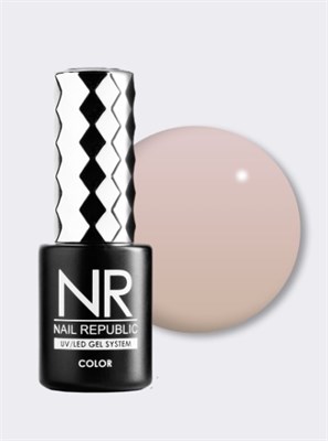 Nail Republic-006 Skin гель-лак камуфлирующий, Коричнево-бежевый полупрозрачный 10 мл 4650428660971