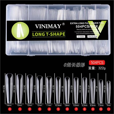 Гелевые типсы Vinimay Экстра длина 504 шт Балерина 2000000053646