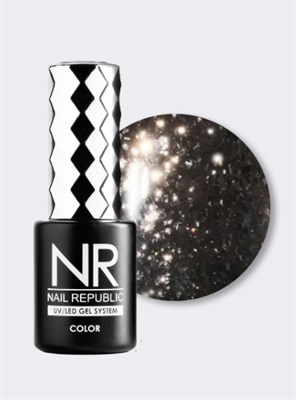 Nail Republic-385 Night life гель-лак жидкий кристалл, Серый 10 мл 1119821