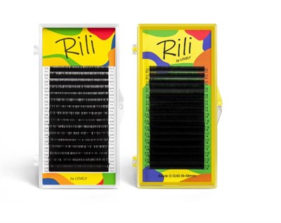 Ресницы чёрные Rili - 16 линий - MIX (С 0.07 8-15мм) 8933720117197