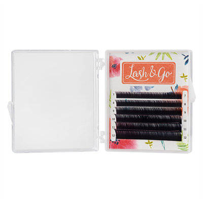 Омбре ресницы Lash&Go микс 0,10/D/8-13 mm "Розовый" (6 линий) 4630073758070