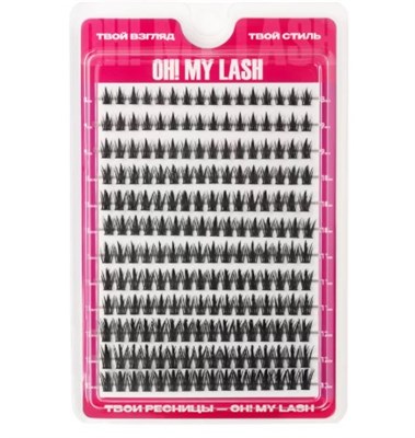 Ресницы накладные черные OH! MY LASH пучки "Doll Fix" 12 линий 6983727405171