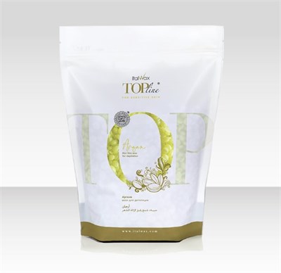 Воск горячий (пленочный)  ITALWAX Top Line Argan (Аргана)  гранулы 750гр 8052532720286