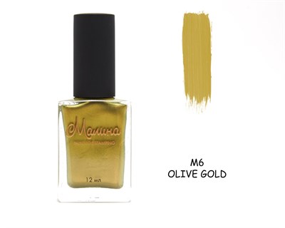 Лак-краска для стемпинга "Малина" M6 , Olive Gold, 12 мл 2003534788053
