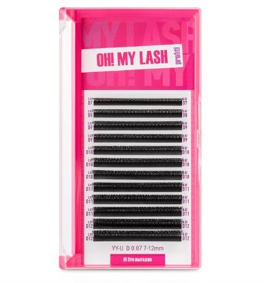 Ресницы черные OH! MY LASH в пучках YY-U - 12 линий - MIX (D 0.07 8-15мм) 6983727405140