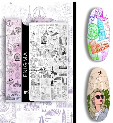 Пластина для стемпинга ENIGMANIC Stamping №024 2777000006087