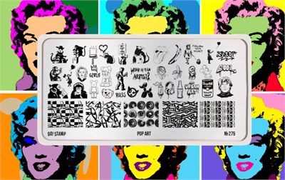 -30% Пластина для стемпинга Go! Stamp 275 Pop Art 2546131605915