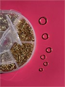 Набор пирсинга для ногтей золото 2040640568636