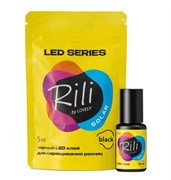 Клей черный для LED наращивания Rili Solar Black, 5 мл 8809970022461