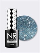 Nail Republic-381 Night life гель-лак жидкий кристалл, Голубой 10 мл 4630352404025