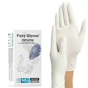 Перчатки нитриловые Foxy S белые 50 пар 4687204208669