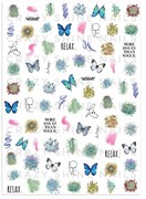 Слайдер-дизайн Crazy Shine Nails : Цветы и бабочки 4607790921360