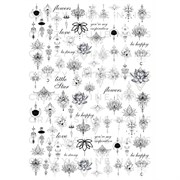 Слайдер-дизайн Crazy Shine Nails mini: Тату-цветы 4607790910708