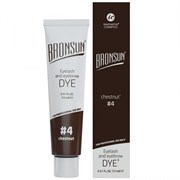 Краска для ресниц и бровей BRONSUN, цвет каштан #4, 15 мл 4620021332476