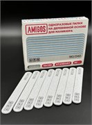 Пилка прямая на деревянной основе AMIGOS MINI 180/240 грит, 15x130 мм, gray, 50 шт 4673754401339