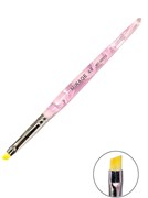 Кисть для геля N4 МС-00012 цветная скошенная 2000000001494