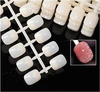 Типсы отрывные квадрат молочный 120 шт 2030081456937