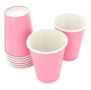 Стакан бумажный розовый, 250 мл 50 шт 2000000044644