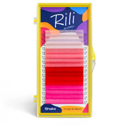 Ресницы цветные Rili Shake Coral - 16 линий - MIX (D 0.10 10-13мм), 8933720140577