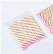 Ватные палочки для корректировки длинные розовые, 100 шт 2000000058559