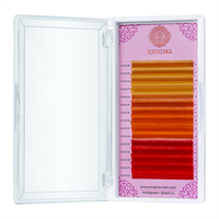 Цветные ресницы Enigma микс 0,10/D/8-12 mm "Spicy citrus" (15 линий) 4630073756380