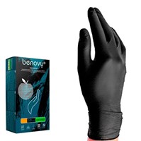 Перчатки нитриловые Benovy XS черные 50 пар 4630300502810