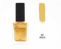 Лак-краска для стемпинга "Малина" M1 , Gold, 12 мл 2010372323117