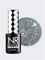 Nail Republic-418 Diamonds гель-лак, Серебристая мишура (10 мл) 1121180
