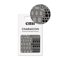 E.Mi Charmicon 3D Silicone Stickers №160 Квадраты черные 2011000023546