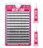 Набор черных накладных ресниц OH! MY LASH пучки "Doll fix" c клеем 6983727406291